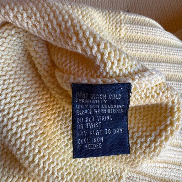 Polo Ralph Lauren Chunky Cotton Knit Mens Butter Yellow V-Neck Sweater Vest XXL - Picture 5 of 7